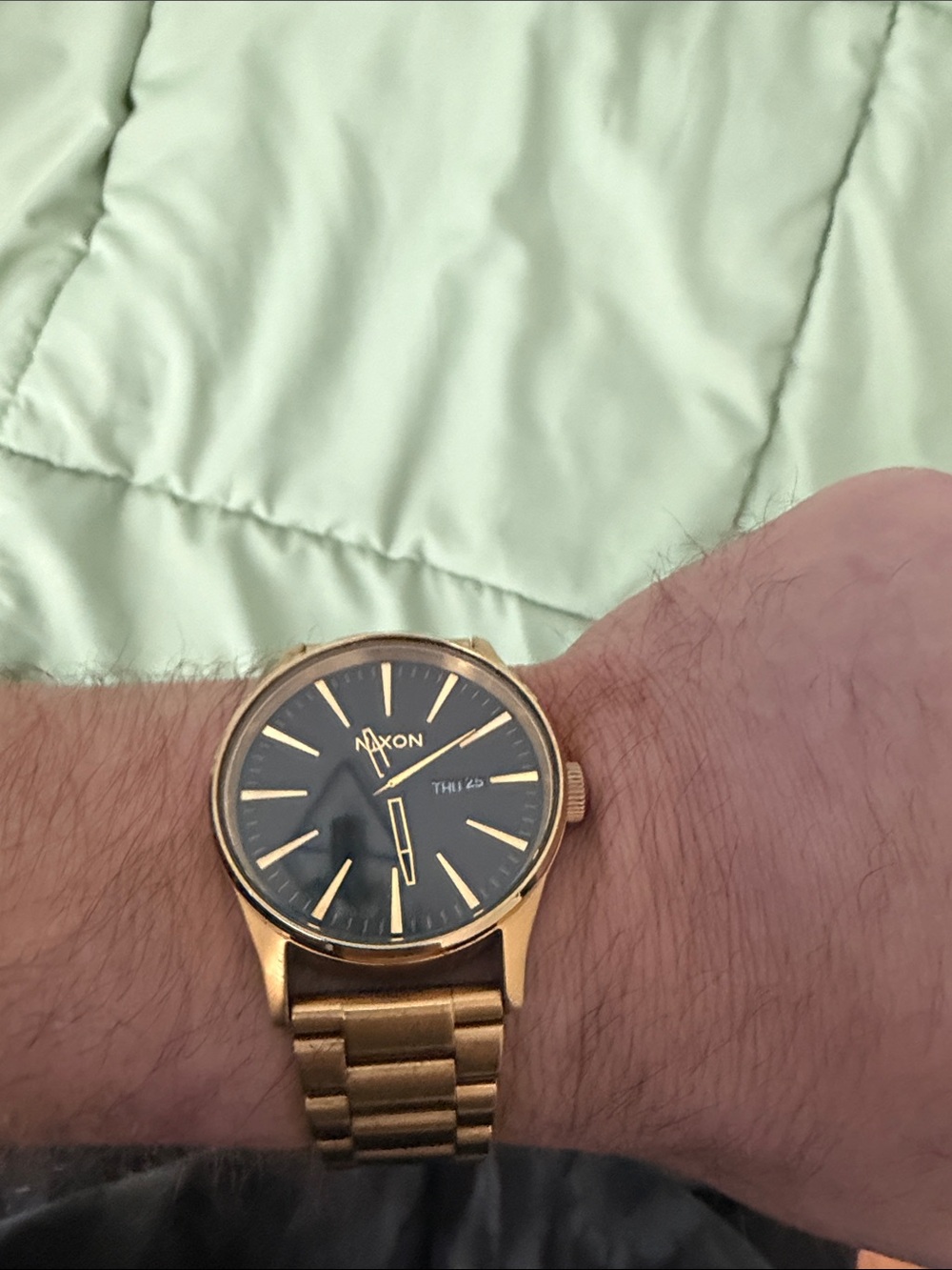 Nixon Gold Men's Watch with Black Dial
